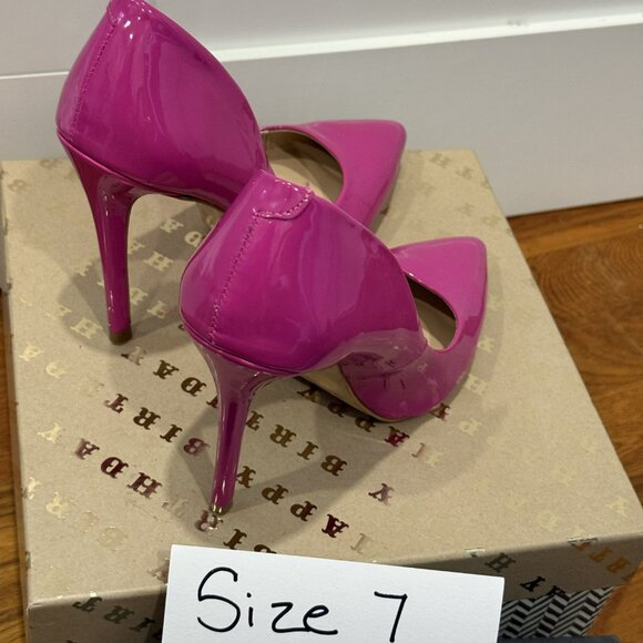 Hot Pink Steve Madden Daisie patent pointed-toe stiletto, size 7 - Picture 2 of 4